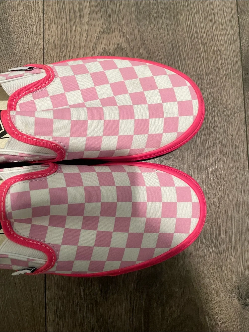 Vans Slip-On Checkerboard Sneakers - Pink & White - Picture 3 of 5